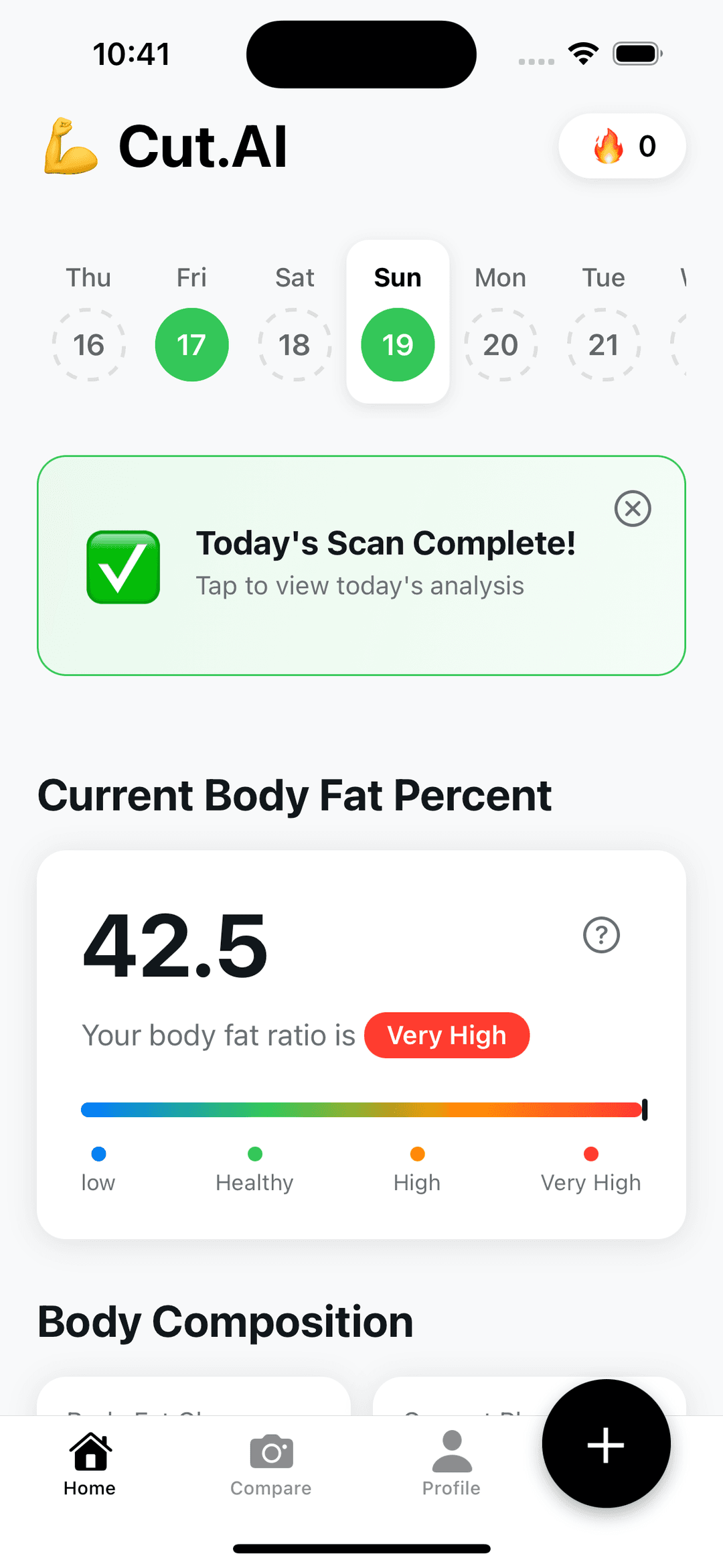 Cut.AI app interface